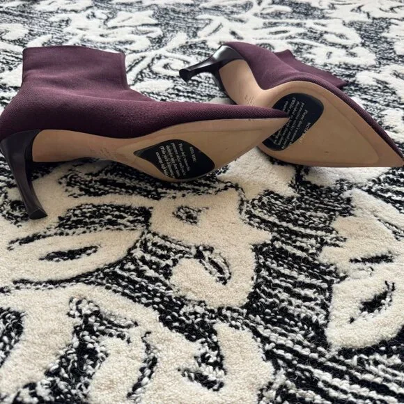 MM LaFleur Lana Stretch Boots Dark Red Burgundy Size 38, 7.5 or 8 Brand New Mint - Picture 6 of 6